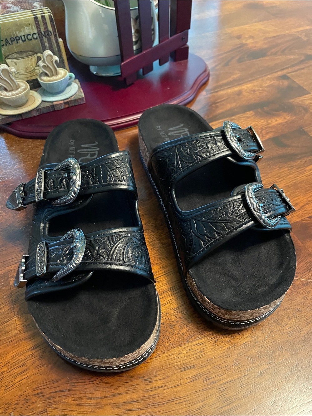 NOT RATED Morgana Western Slides Women’s 6 Black